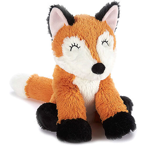 A Warmies Fox hot water bottle with a soft, plush cover.