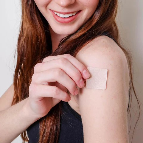 Vitamin B12 patches for energy and nerve support.