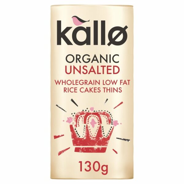 Kallo organic unsalted rice cake thins 1
