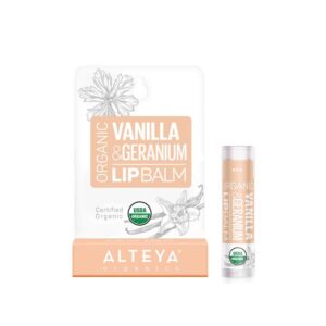 alteya organic lip care vanilla and geranium lip balm 1 1