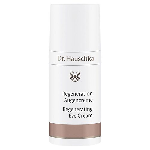 A tube of Dr. Hauschka Regenerating Eye Cream.