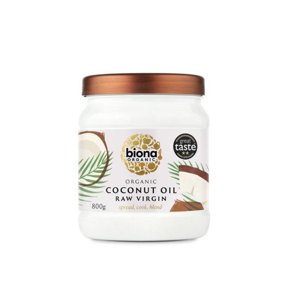 biona organic raw virgin coconut oil 800g 1 2