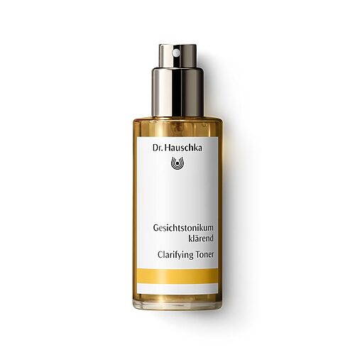 Dr. Hauschka Clarifying Toner gently balances and refines the skin with anthyllis and calendula extracts, minimising pores for a radiant complexion without harsh chemicals.