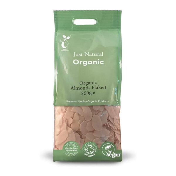 just natural organic almonds flaked 250g 1 1