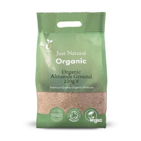 just natural organic almonds ground 220g 1 1