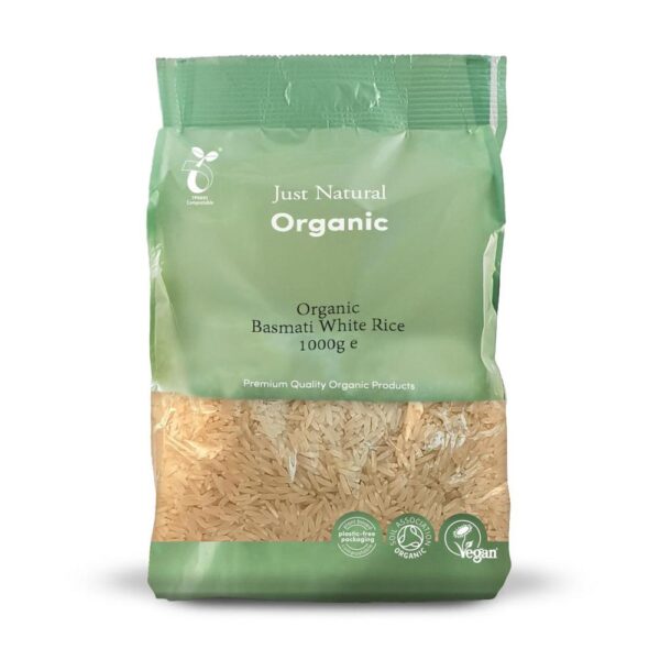 just natural organic basmati whiye rice 1000g 1 1