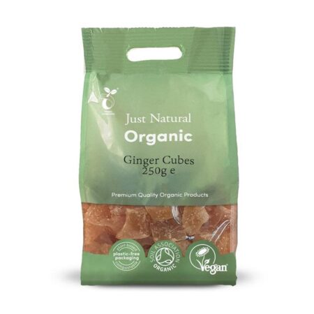 just natural organic ginger candied cubes 250g 1 1
