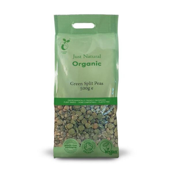 just natural organic green split peas 500g 1 1