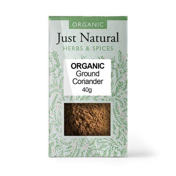 just natural organic ground coriander 40g 1 2