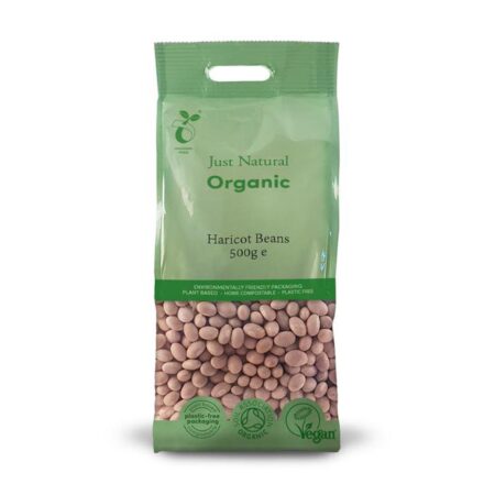 just natural organic haricot beans 500g 1 1