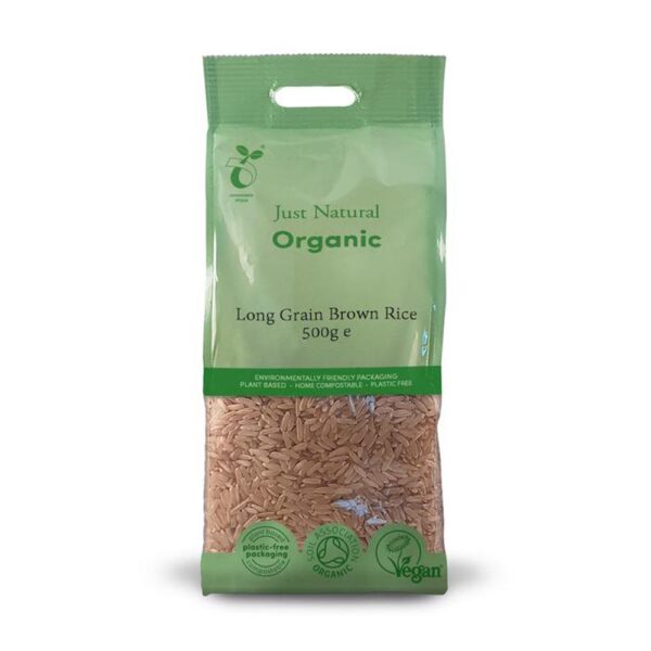 just natural organic long grain brown rice 500g 1 1