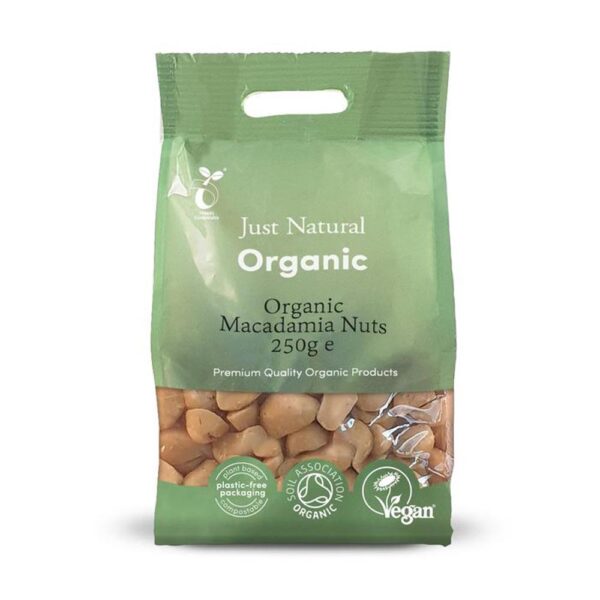 just natural organic macadamai nuts 250g 1 1