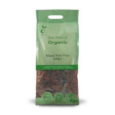 just natural organic mixed vine fruit 500g 1 1