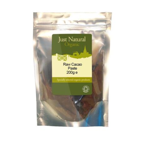 just natural organic raw cacao paste 200g 1 1