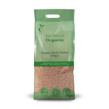 just natural organic sesame seeds hulled 500g 1 1
