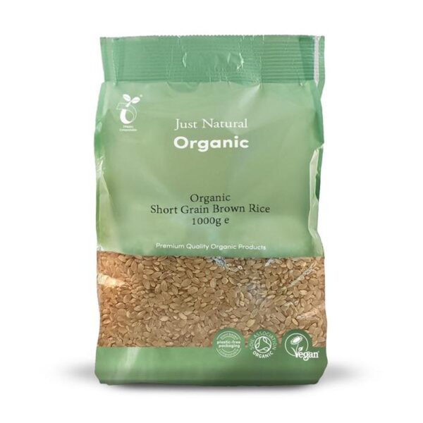 just natural organic short grain brown rice 1000g 1 1