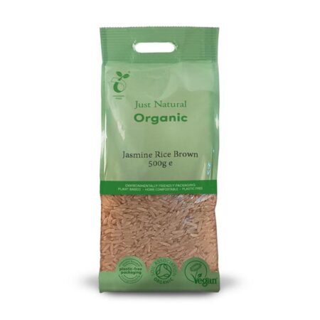 just natural organicjasmin rice brown 500g 1 1