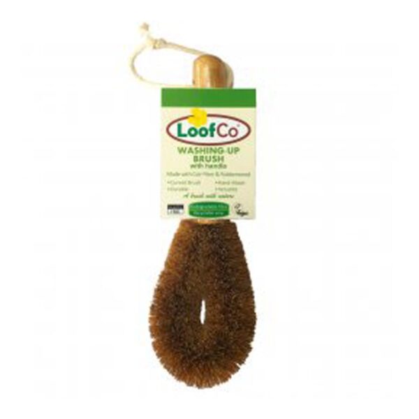 loofco coconut coir fibre washing up brush handle 1 1