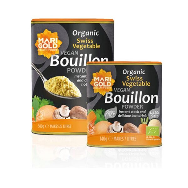 marigold organic swiss reduced salt vegetable bouillon powder 140g 1 1