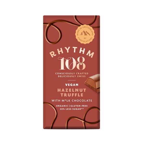 rhythm 108 hazelnut truffle chocolate bar 100g 1 1