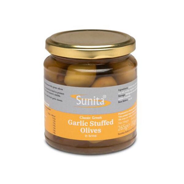 sunita classic greek garlic stuffed olives 1 1