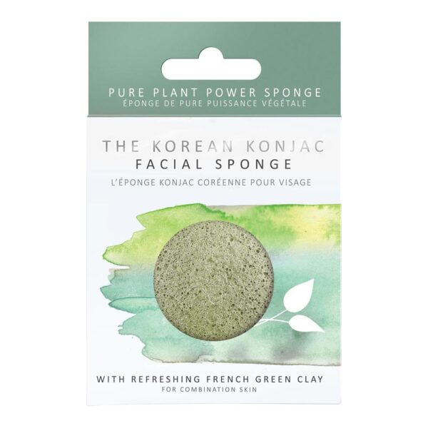 the korean konjac facial sponge french green clay 1 1